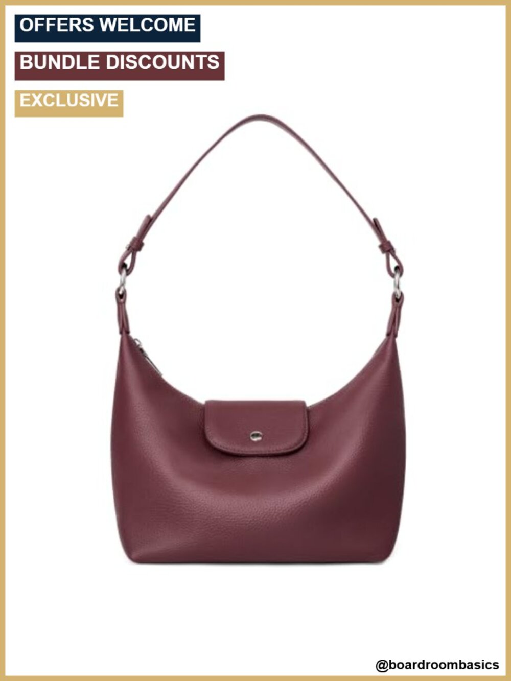 Genuine Leather Hobo Shoulder Crossbody Bag Convertible Straps